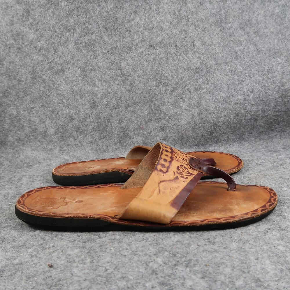 Casual Shoes Womens 9 Sandals Flip Flops Slip On Flat Casual Leather Artisan